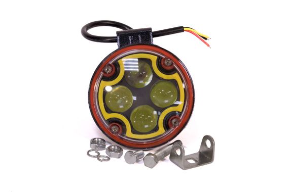 Светодиодная фара AllLight 3WL-07R spot 9-30V + желтый страбоскоп