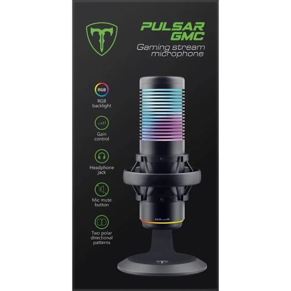 Ігровий стрім мікрофон Defender Pulsar GMC USB, RGB,  2.0 м | Зображення 1