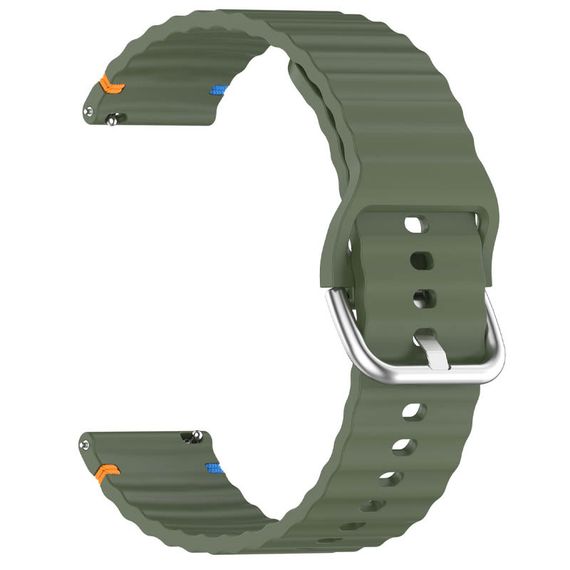 Силіконовий ремінець Wavy для Smart Watch 20mm Dark Olive | Зображення 1
