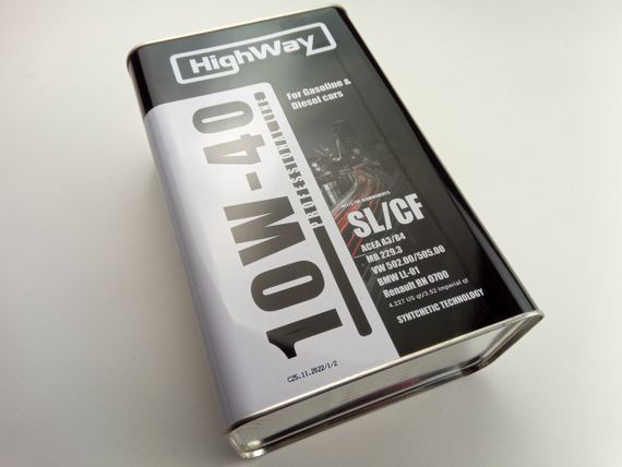 Олива моторна 10W-40 напівсинтетична HighWay SL/CF 4 л.