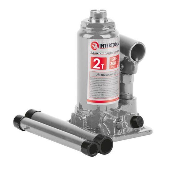 Домкрат "стовпчик" одноштоковий INTERTOOL GT00211