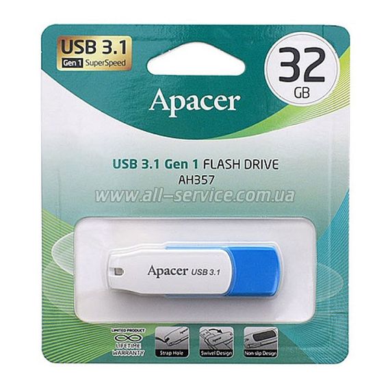 Флеш накопичувач Apacer USB 3.2 AH357 32GB | Зображення 5