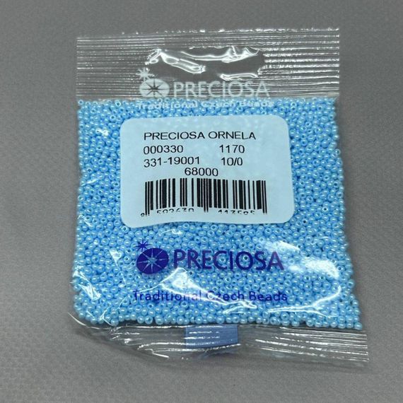 Бисер чешский Preciosa 10/0, цвет 68000 - 5 г | Зображення 1