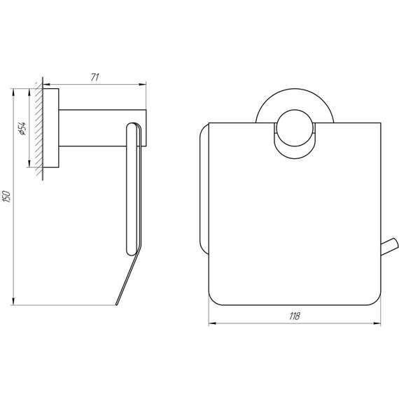 Тримач для туалетного паперу Globus Lux SS 8410 | Зображення 1