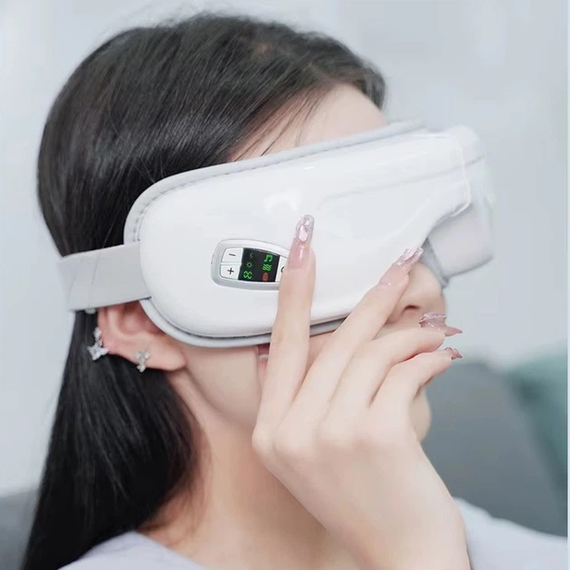 Массажер для глаз TS-5507 Airbag eye massager / Аккумуляторный массажер 3 режима / Вибрационные массажные очки для расслабления | Зображення 7