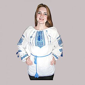 Рубашка Украинская вышиванка 500 цвет белый размер XXL/3XL