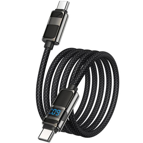 Дата кабель Hoco U137 Line with display Type-C to Type-C 60W (1.2m) | Зображення 3