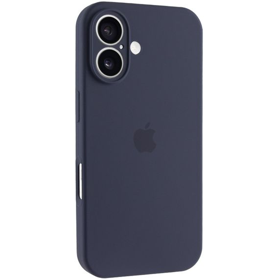 Чехол Silicone Case Full Camera Protective (AA) для Apple iPhone 16 (6.1") Темно-синий / Midnight blue
