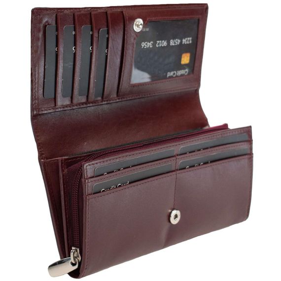 Гаманець жіночий шкіряний Semi Line RFID Dark Red (P8264-2) | Зображення 1