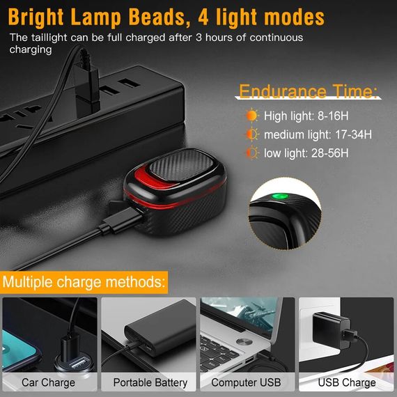 Велофонарь на багажник A5P-LED, Мигалка велосипедная, Фонарик мигалка для велосипеда DV-96 | Зображення 6