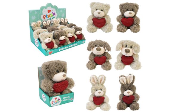 М'яка іграшка PLC25013 Plush and Co 13 см , 2 види, в дисплей боксі 38x26x14см