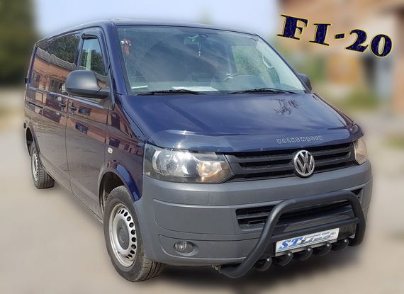 Кенгурятник WT003 Black (нерж) для Volkswagen T5 2010-2015 гг | Зображення 2