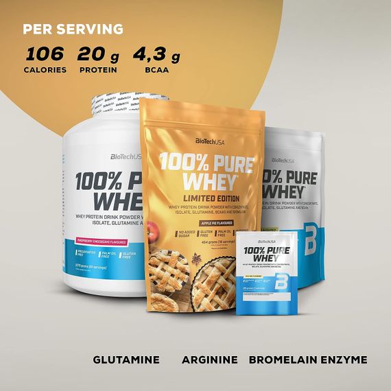 Протеїн BioTech 100% Pure Whey 1000 g (Apple pie) | Зображення 2