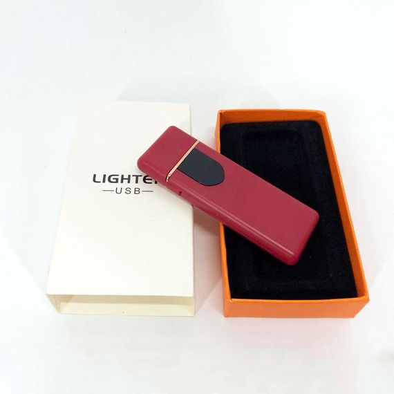 Електрозапальничка USB ZGP ABS, сенсорна електрична запальничка спіральна. EN-832 Колір: червоний | Зображення 4