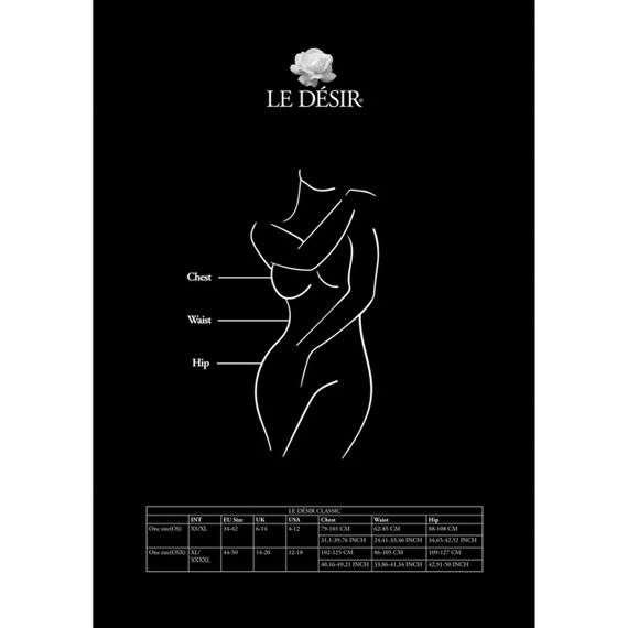 Жіночий боді з контрастної сітки Le Desir Contrast Fence Net Teddy Queen Size, чорний Sex Aura | Зображення 5