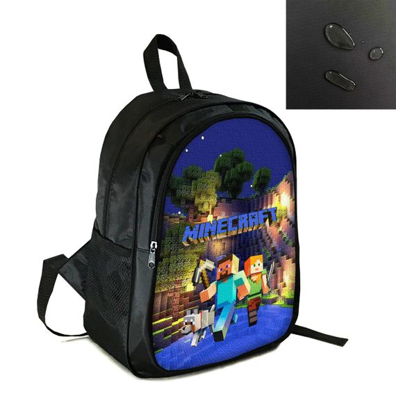 Рюкзак міський/шкільний 38×28см з принтом Minecraft Кріпер дитячий, підлітковий, спортивний (4166)