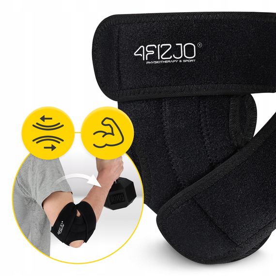 Фіксатор (бандаж) для ліктьового суглоба 4FIZJO MED 1 шт універсальний Black (P-5905973407380) | Зображення 7