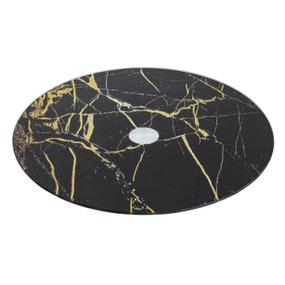 Блюдо-тортівниця низька 30см поворотна Marble Black LIMITED EDITION