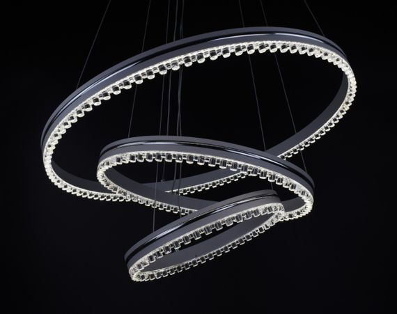 Люстра світлодіодна підвісна LED світильник для квартири на стелю лед з пультом 26147 Білий 50-140х60х60 см. | Зображення 5