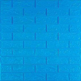 3D панель самоклеюча цегла Синій 700х770х3мм (003-3) SW-00000661