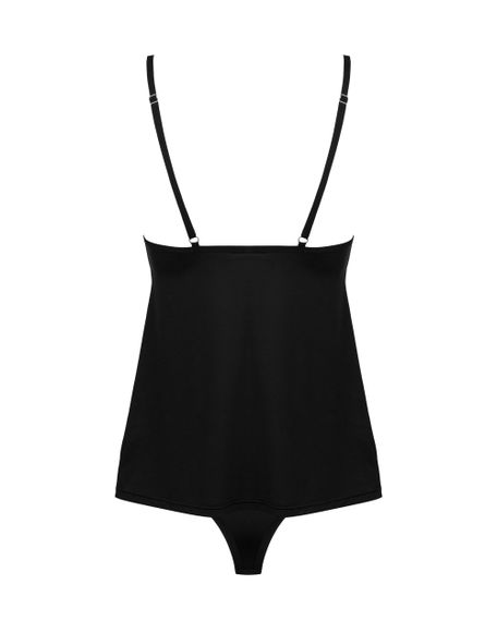 Комплект майки та трусики Obsessive Bella Rou top Чорний M/L | Зображення 5