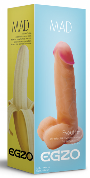 Фалоімітатор EGZO Ciberskin DS002 (19 см х 4,5 см) Sex Aura | Зображення 4