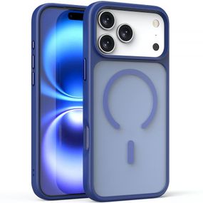 TPU+PC чохол Metal Buttons with Magnetic Fit для Apple iPhone 17 Pro Max (6.9") Синій / Navy Blue