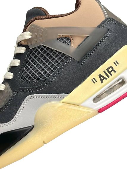 Жіночі кросівки Air Jordan 4 x Off-White Grey Pink, В'єтнам, весна/літо/осінь 38 | Зображення 8