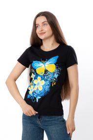Футболка жіноча "Україна" Носи своє 50 Чорний (p-16832-194687)