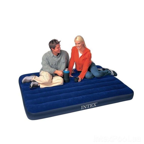 Надувной матрас Intex 64758 Classic Downy Airbed 191х137х25 см