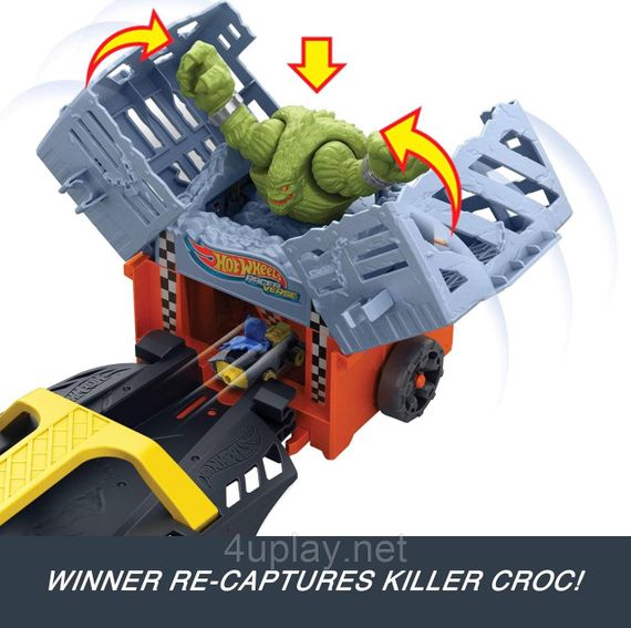 Трек автовоз Хот Вілс Бетмен Вантажівка транспортер на 20 машинок Оригінал Hot Wheels RacerVerse Batman’s Escape | Зображення 4