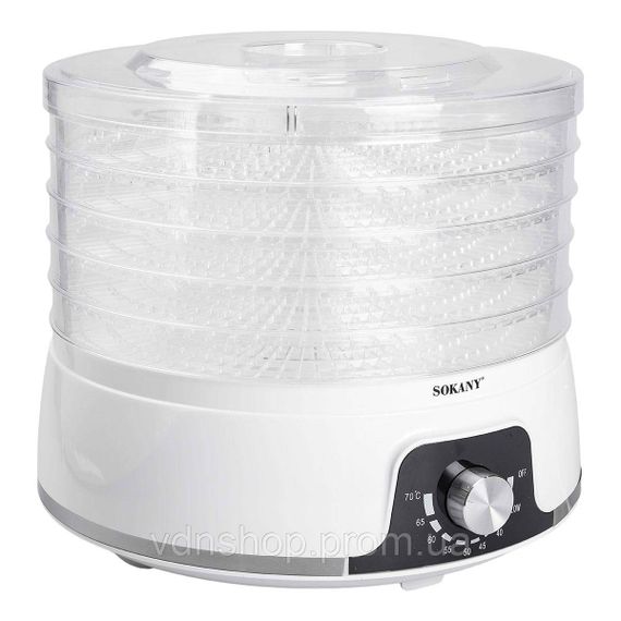 Сушилка для фруктов и овощей электрическая 350 Вт 5 лотков Sokany SK-10072 | Зображення 2