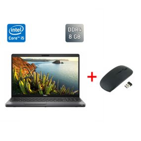 Ультрабук Dell Latitude 5501 / 15.6" (1920x1080) IPS / Intel Core i5-9400H (4 (8) ядра по 2.5 - 4.3 GHz) / 8 GB DDR4 / 256 GB SSD / Intel UHD Graphics 630 / HDMI / Windows 10 б/в + Подарунок Бездротова миша / USB
