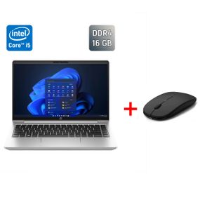 Ультрабук HP ProBook 440 G10 / 14" (1920x1080) IPS / Intel Core i5-1334U (10 (12) ядер по 1.3 - 4.6 GHz) / 16 GB DDR4 / 512 GB SSD / Intel Iris Xe Graphics eligible / WebCam / TouchID б/в + Подарунок Бездротова миша / USB