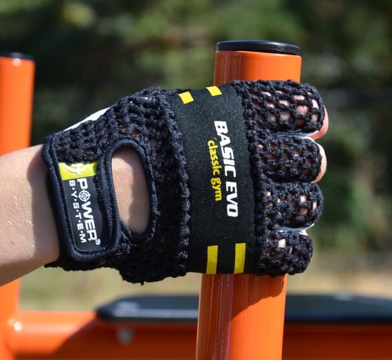 Рукавички для фітнесу Power System PS-2100 Basic EVO Black/Yellow Line XXL | Зображення 5