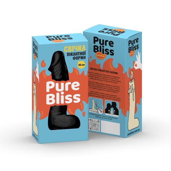 Свічка у вигляді члена Pure Bliss MINI Black 15 см | Зображення 6