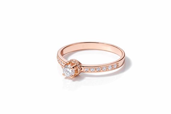 Изящное кольцо с сияющими муассанитами К-0585 14.5 | Зображення 3