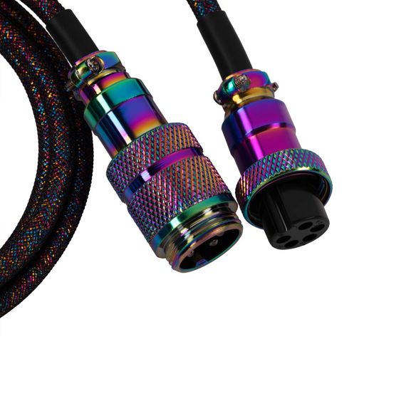 Дата кабель USB-C + USB A to USB-C 1.08m Premium Coiled Aviator black Keychron (CAB7_KEYCHRON) | Зображення 2