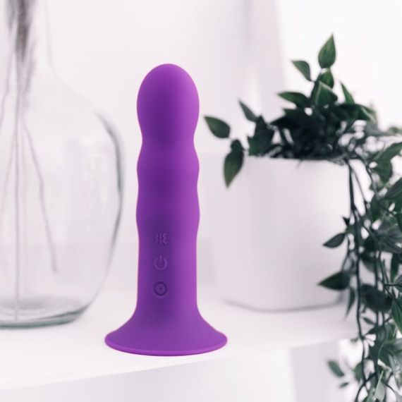 Вібратор рельєфний Adrien Lastic Hitsens 3 на присосці, фіолетовий sexstyle | Зображення 1