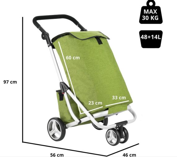 Сумка-візок ShoppingCruiser 3 Wheels Green (650071) | Зображення 4