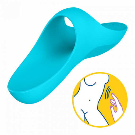 Вібратор на палець Teaser колір: блакитний Satisfyer (Німеччина) Sex Aura