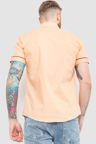 Сорочка чоловіча однотонна, колір персиковий, 186R1079 | Зображення 3