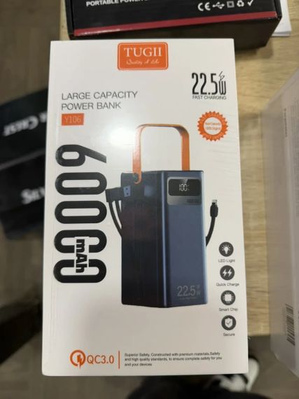 Зовнішній акумулятор TUGII Y106 60000 мАг із швидкою зарядкою 22,5 Вт | Зображення 2