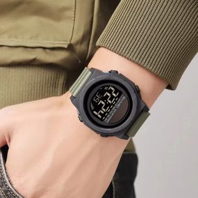 Часы для рыбалки и активного отдыха SKMEI 2358BKBK, Армейские часы с водонепроницаемостью IC-34