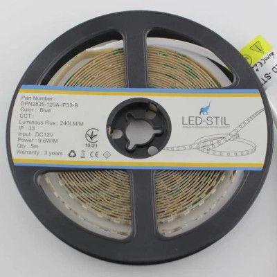 Светодиодная лента LED-STIL 9,6 Вт/м 2835 120 диодов IP33 12 Вольт 130 lm СИНИЙ цвет свечения | Зображення 1