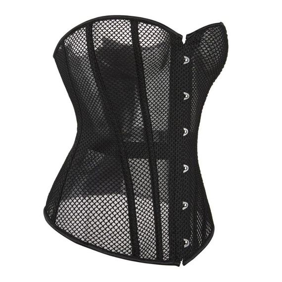 Корсет із сітки Star Night Grid Corset з гачками та шнурівкою, чорний, L (без коробки) | Зображення 4