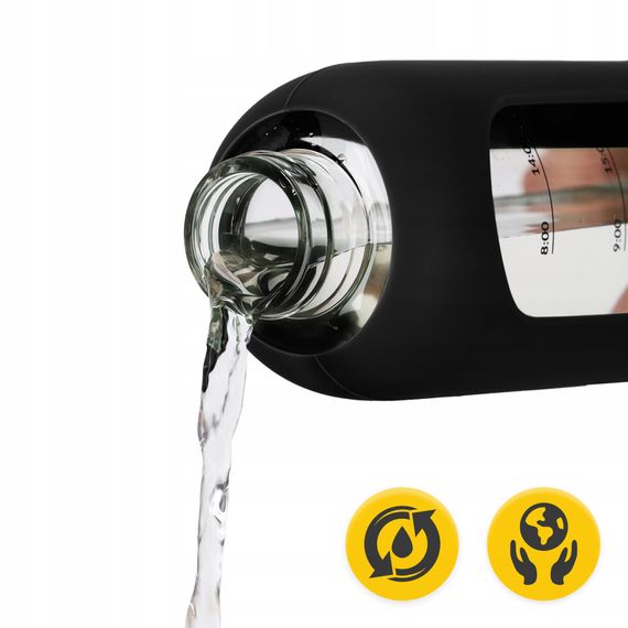 Пляшка для води спортивна 4FIZJO 750 мл скляна Black (P-5905973404174) | Зображення 5