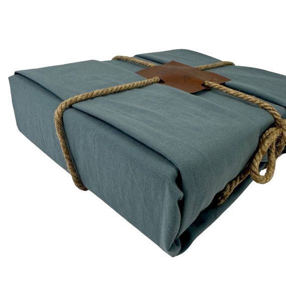 Комплект постільної білизни SoundSleep Stonewash Adriatic Light Green євро світло-зелений (94350692) | Зображення 5