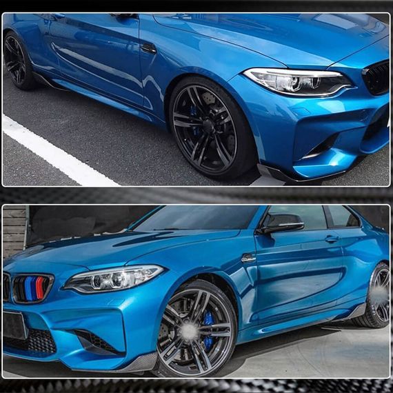 Накладки на передній бампер Flap (для F87 M2/M2C, Карбон) для BMW 2 серія F22/23 2014-2021 рр | Зображення 4