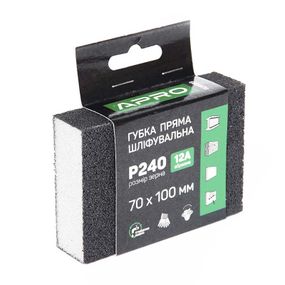 Губка шліфувальна APRO чотиристороння пряма P240 8280991